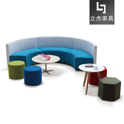 异形沙发组合创意S形沙大厅弧形沙发定制休息区酒店等候休闲沙发LS-09