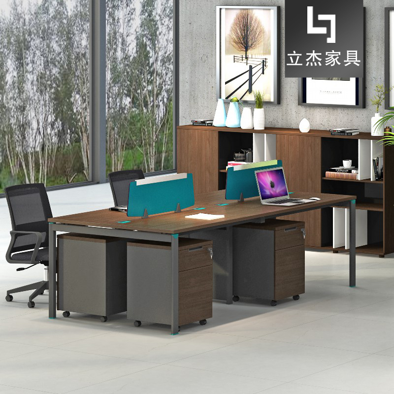 现代钢木结合办公桌员工卡位WD-WN6624A